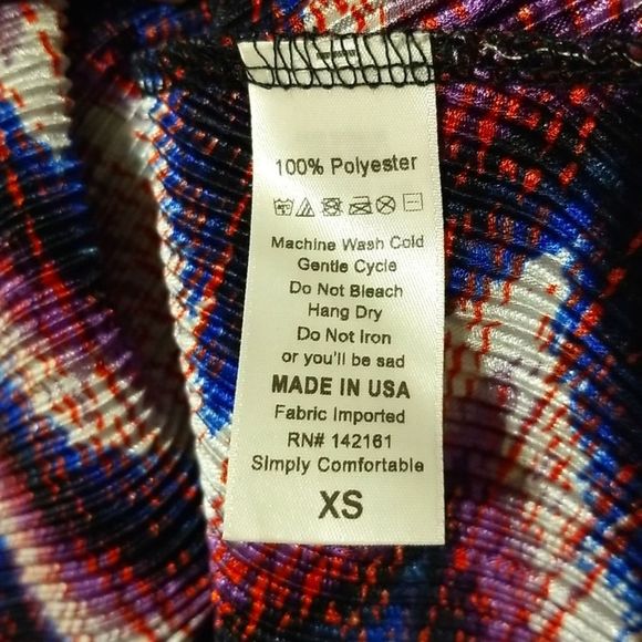 LULAROE pleated Jill skirt, chevron print with elastic waist band. Size XS - Picture 5 of 7